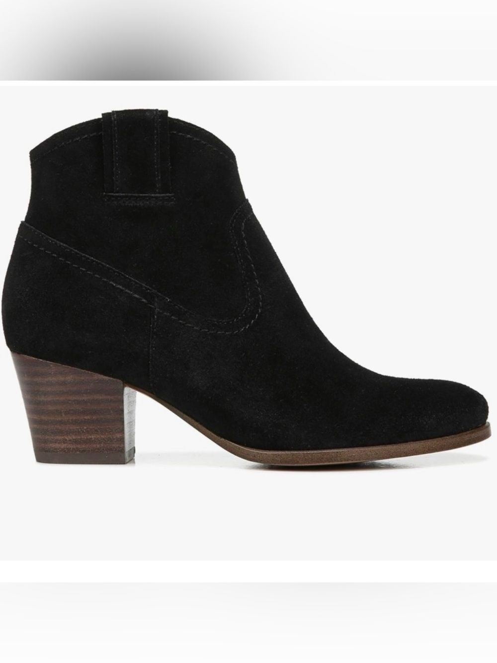 Zodiac Kela Western Black Suede Women's Ankle Boots size 7.5